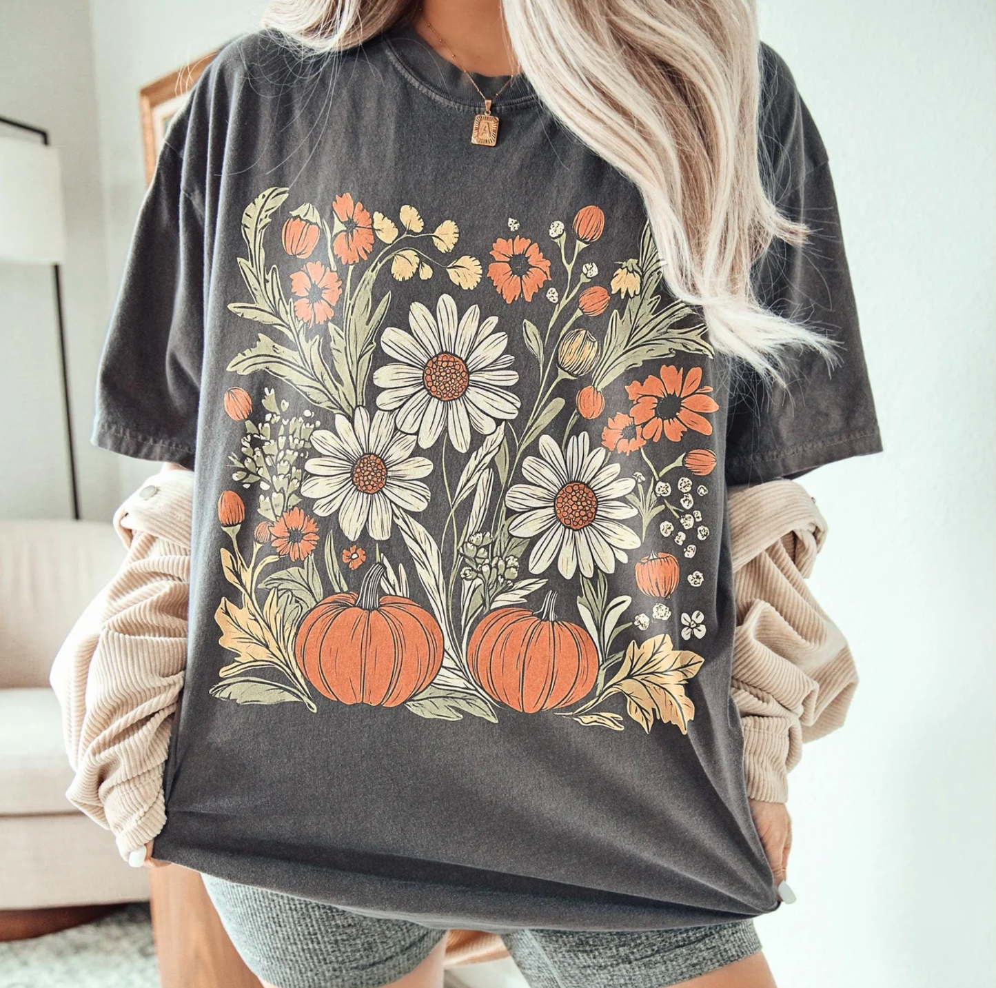 Boho Fall Floral Comfort Tee