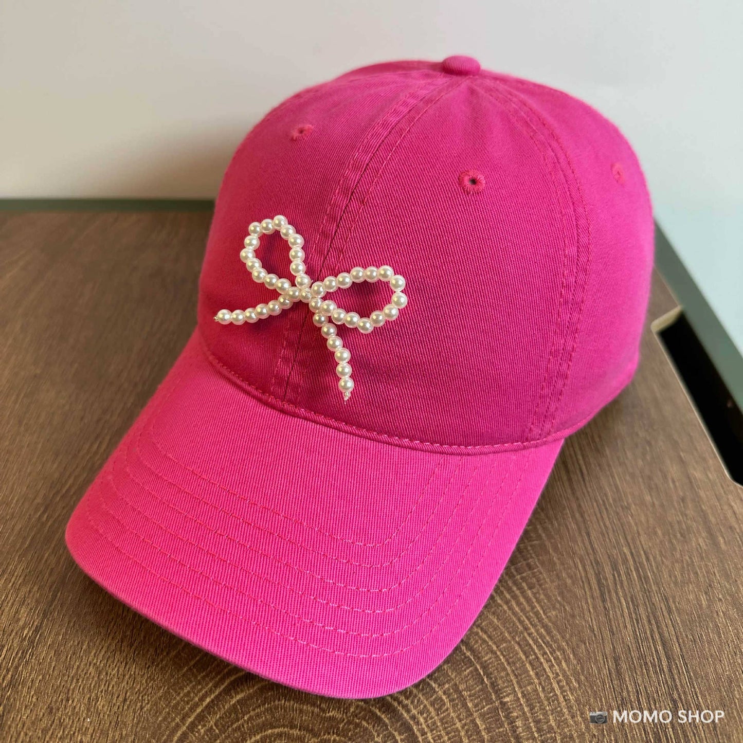 Pearl bow  baseball cap