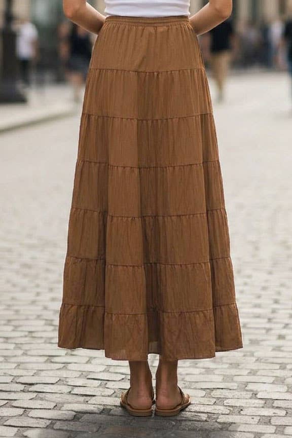 LUNA TIERED MAXI SKIRT