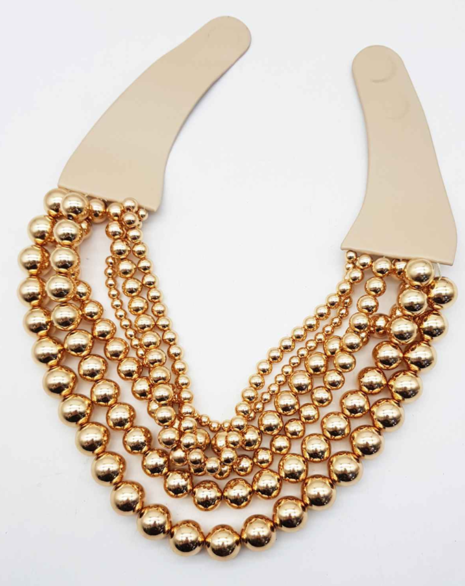CHUNKY BEADED LAYERED NECKLACE