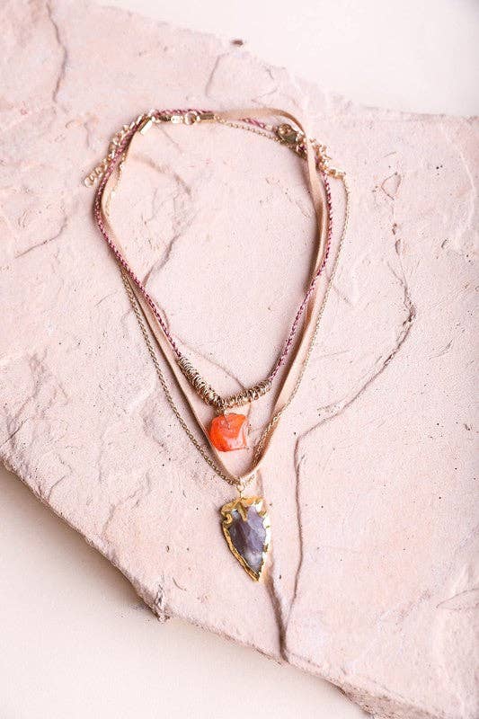 You're A Gem Layered Necklace - Gold