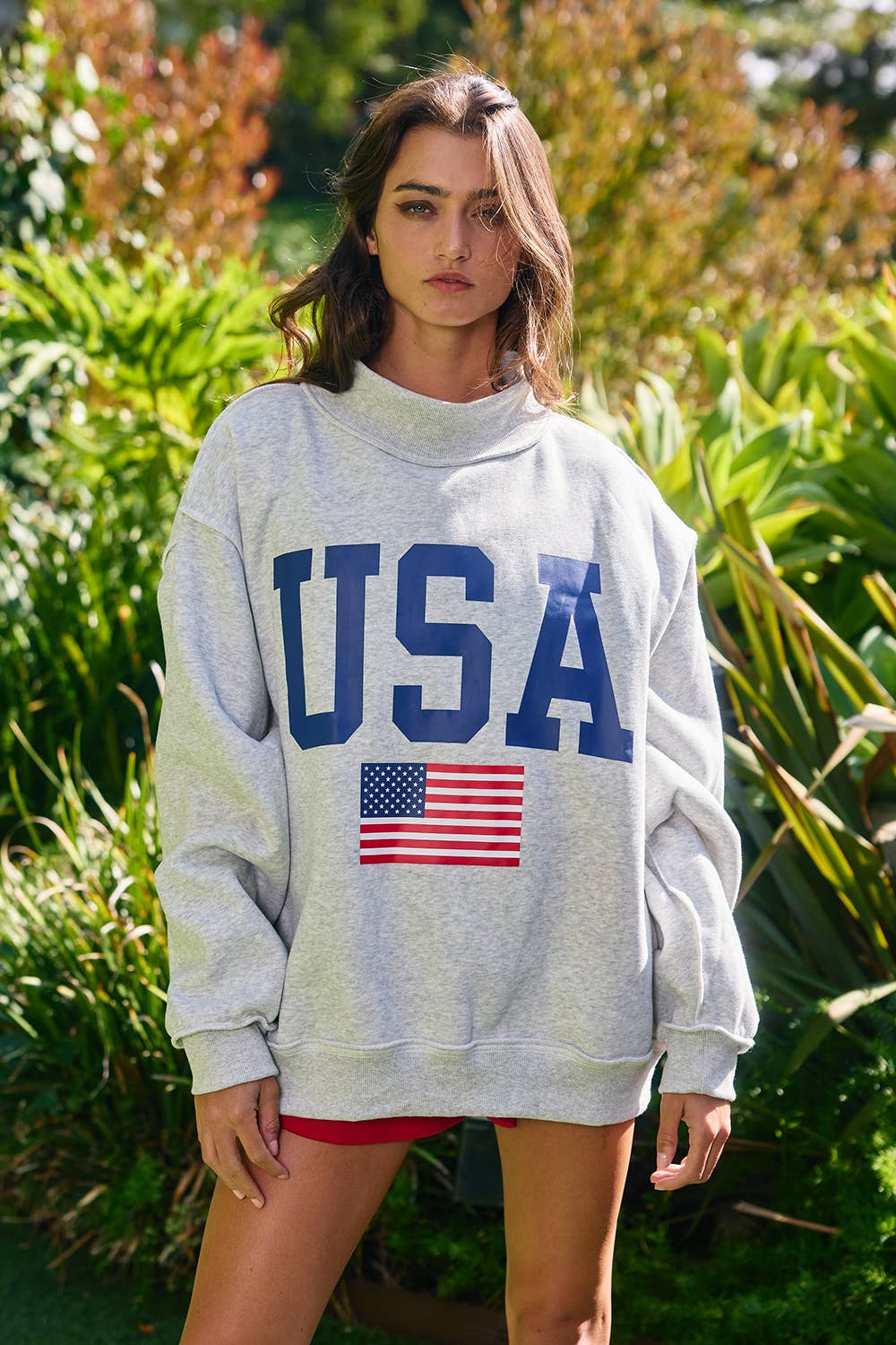 VINTAGEUSA Reversible USA/America Graphic Sweatshirt