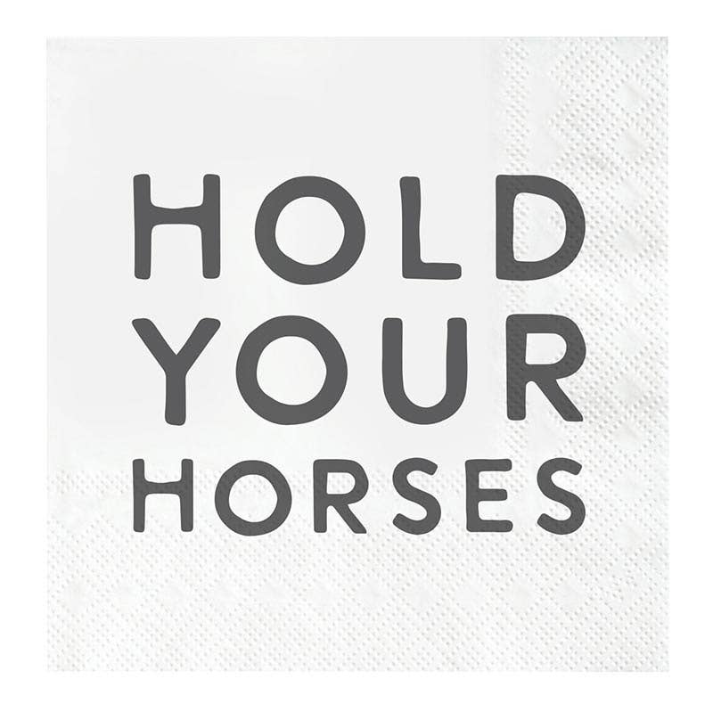 Cocktail Napkin - Hold Horses