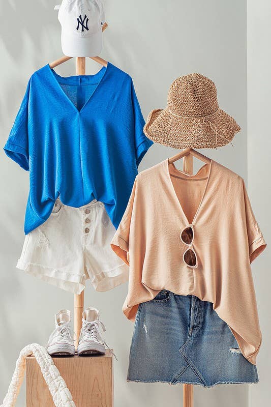 Breezy Airflow V-Neck Top-SS