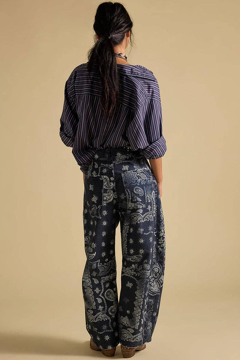 Paisley Barrel Pants
