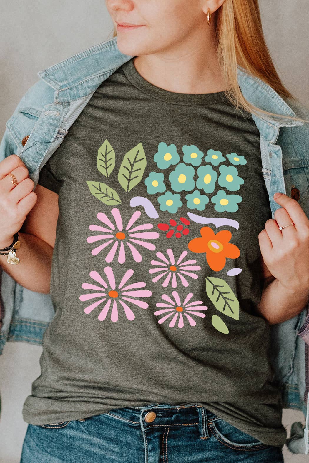 Abstract Floral  Tee