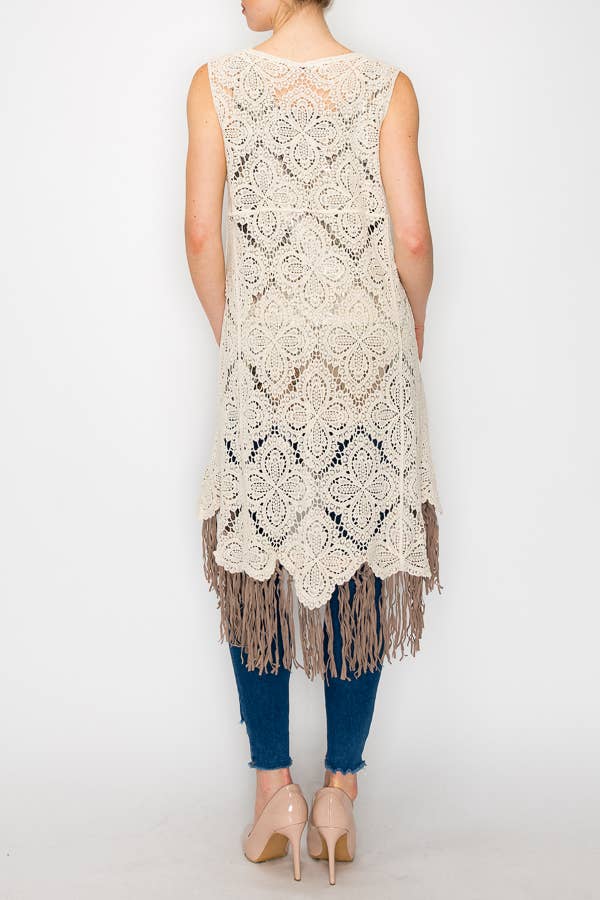 Crochet Vest with Fringe