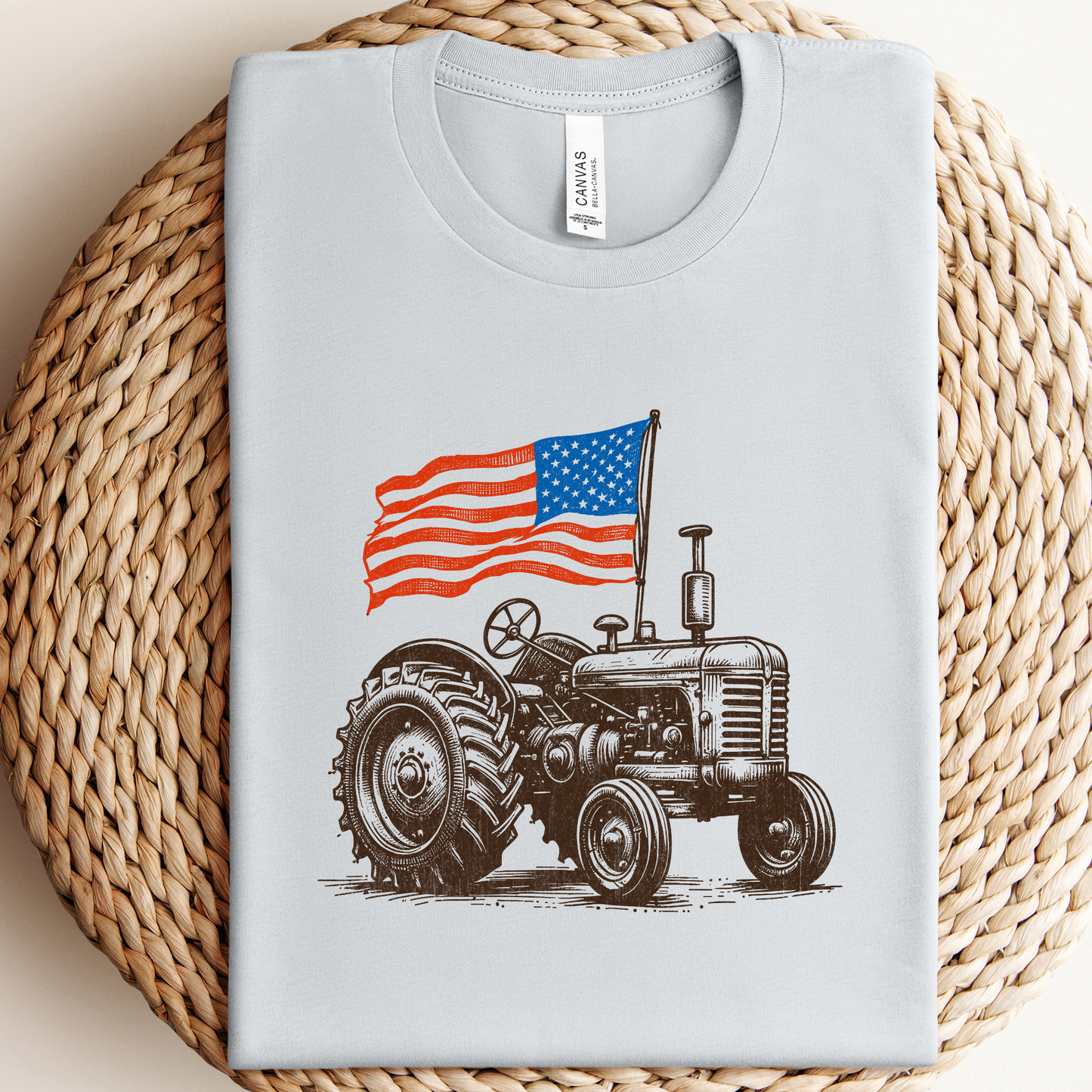 Vintage Flag Tractor Graphic Tee
