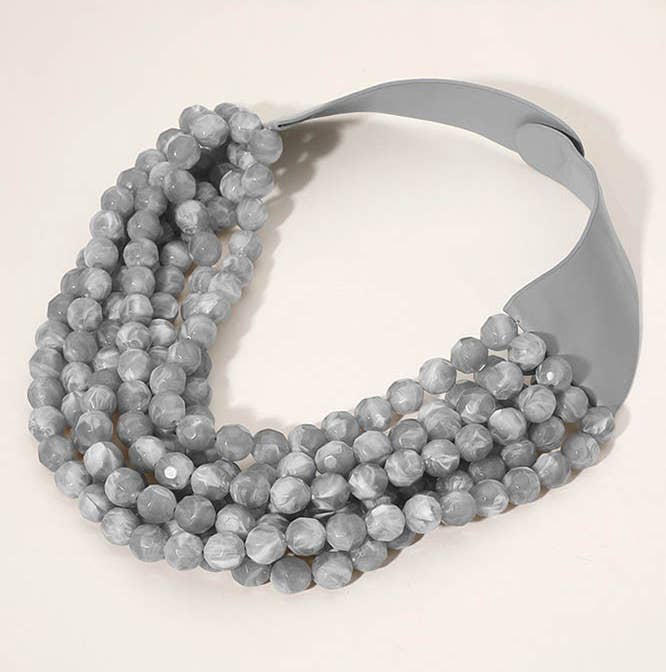 CHUNKY BEADED LAYERED NECKLACE