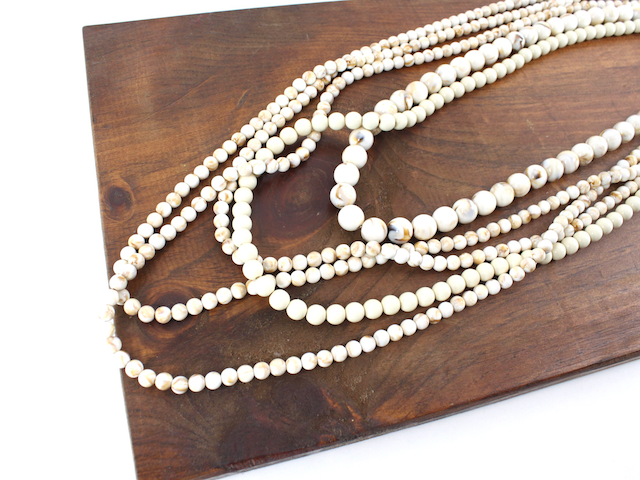 Multi Strand Beaded Polyresin Necklace