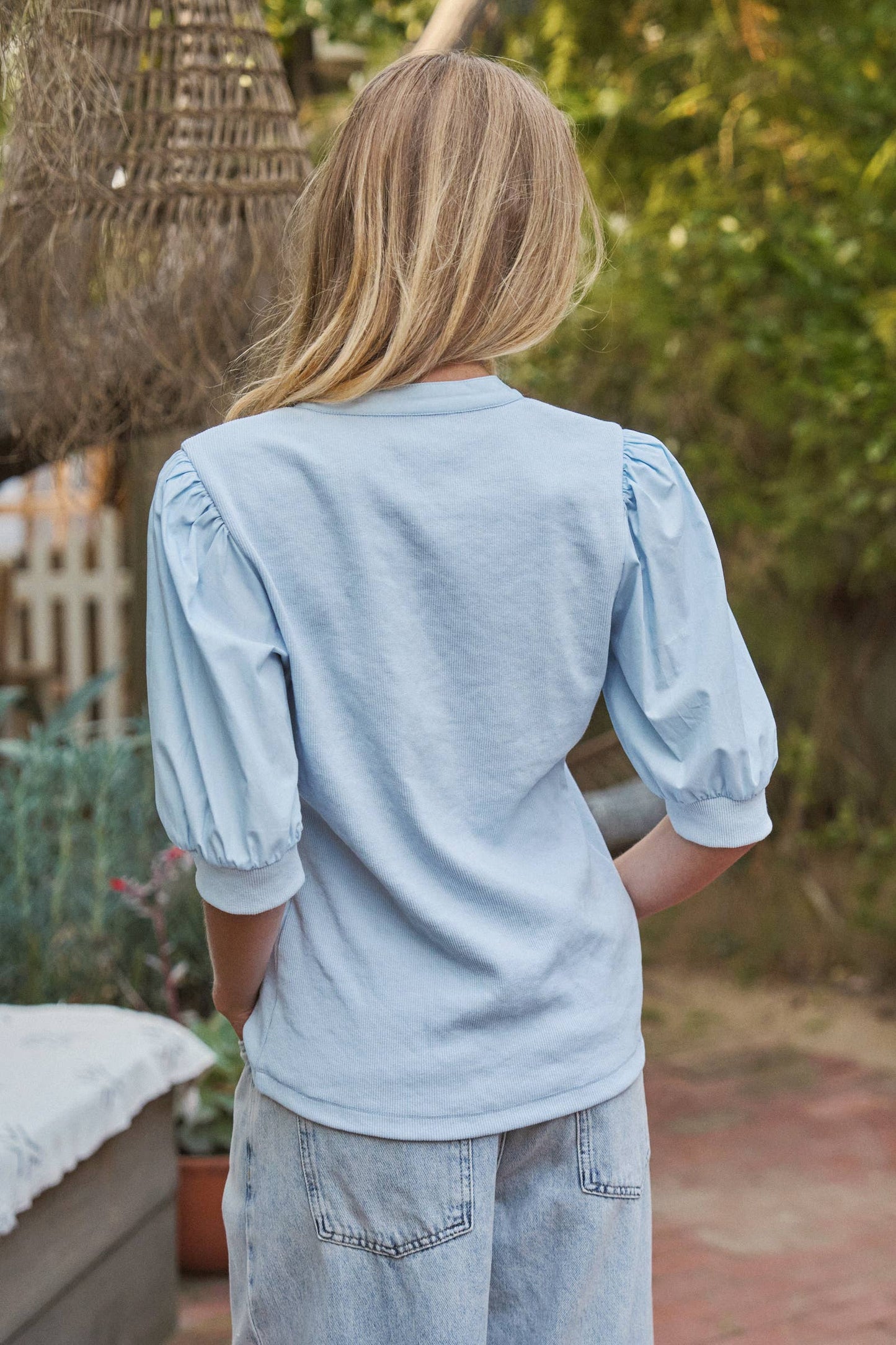 Puff Sleeve Henley Top
