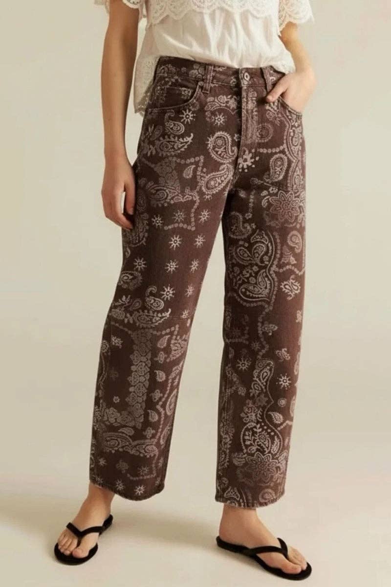 Paisley Barrel Pants