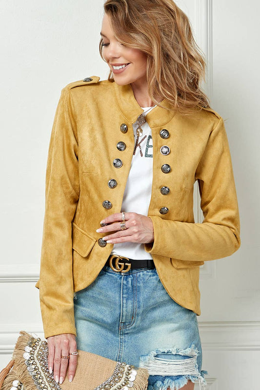 Fashion Pure Color Long Sleeve Jacket