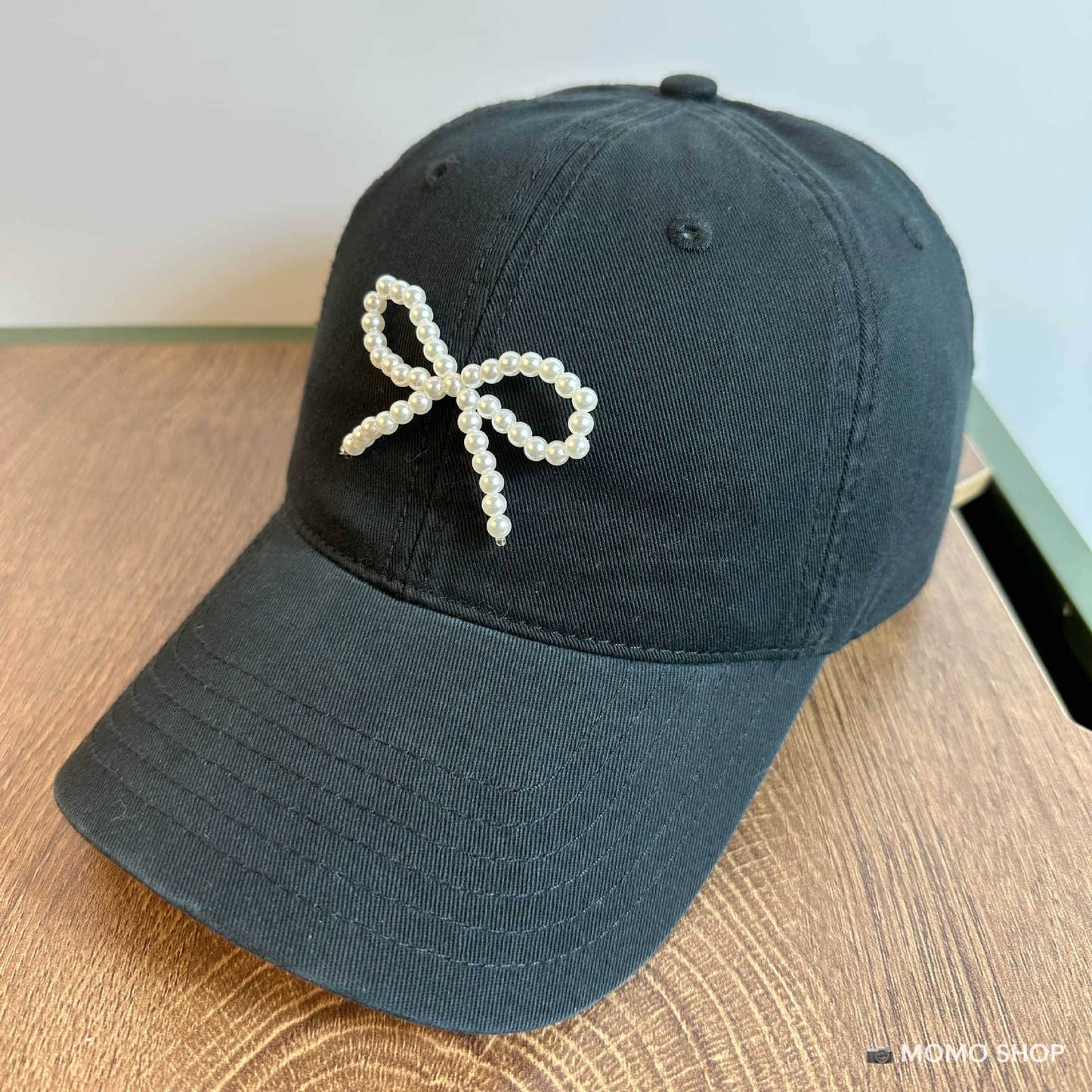 Pearl bow  baseball cap