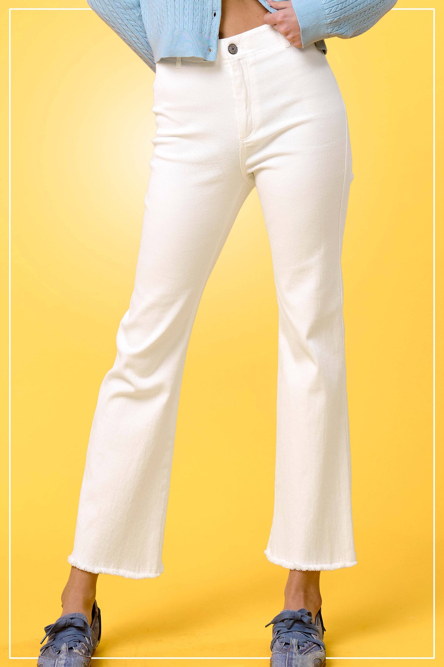 Soft Washed Stretchy High Waisted Flare Pants
