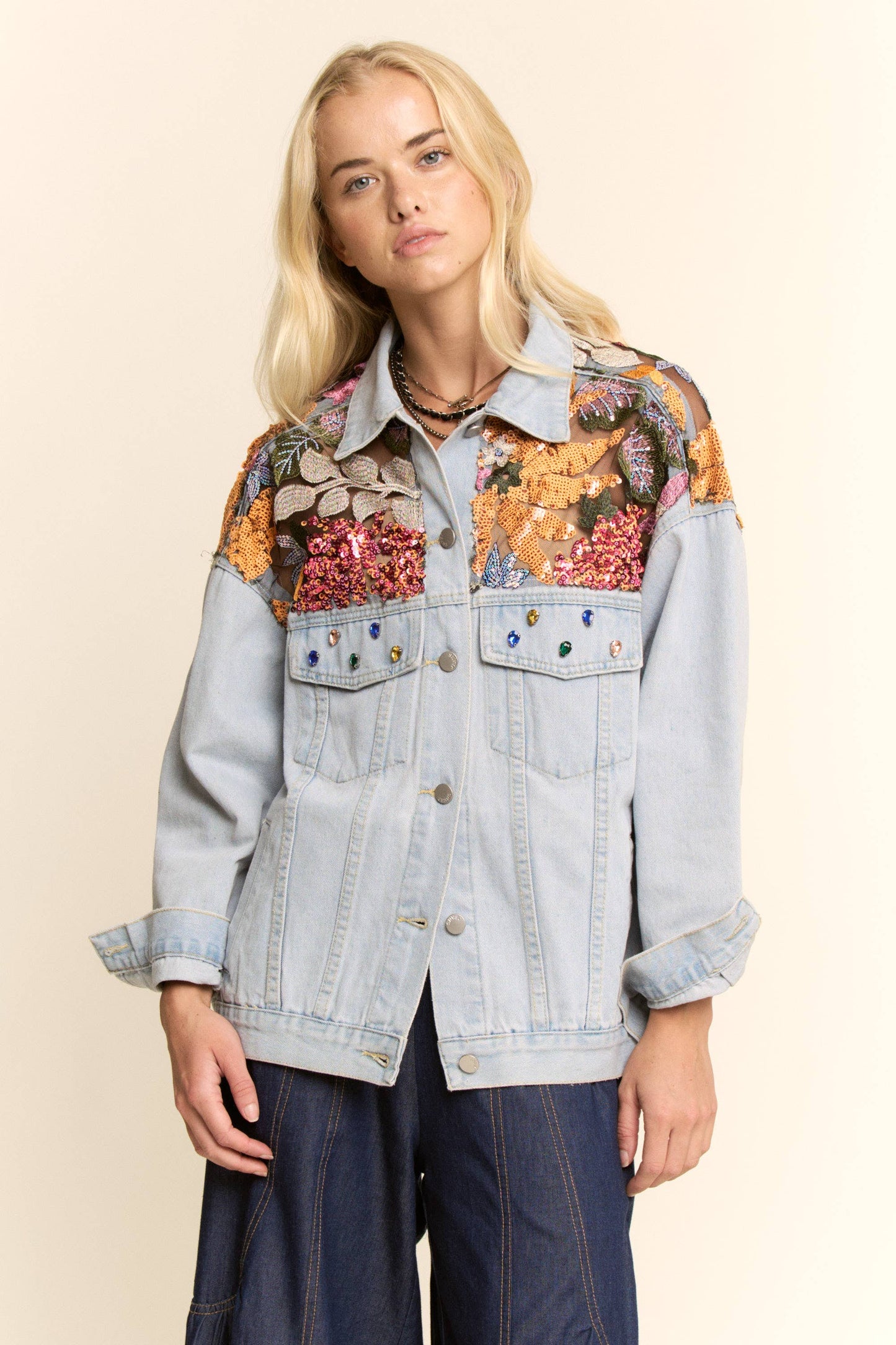 LIGHT WASH DENIM JACKET