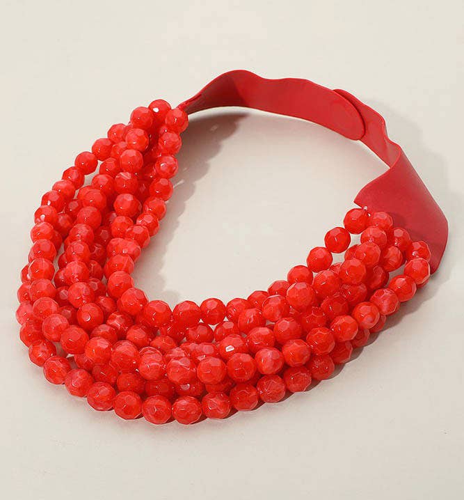 CHUNKY BEADED LAYERED NECKLACE