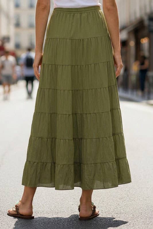 LUNA TIERED MAXI SKIRT