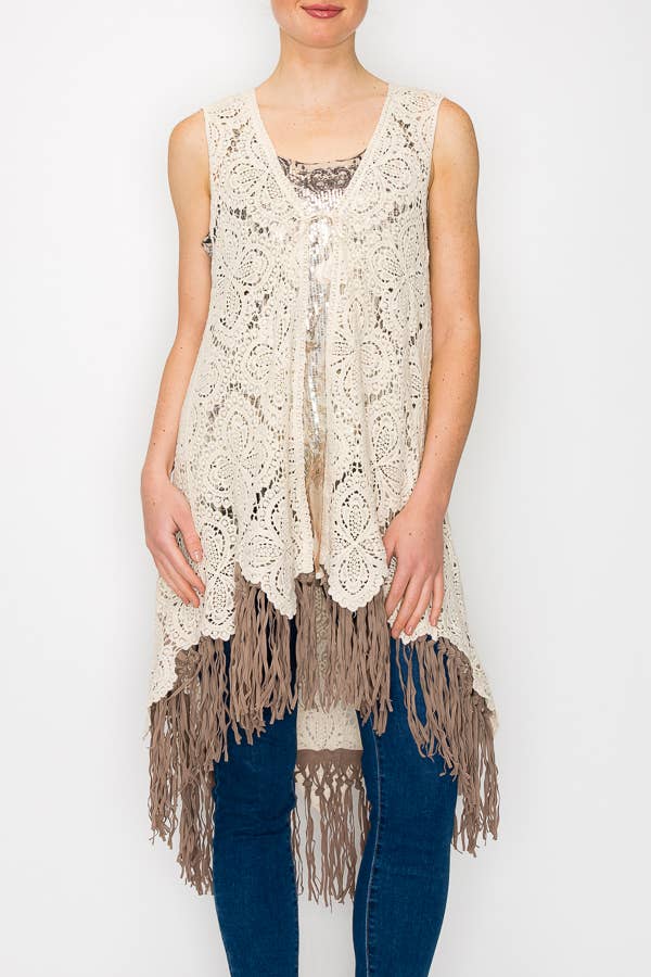 Crochet Vest with Fringe