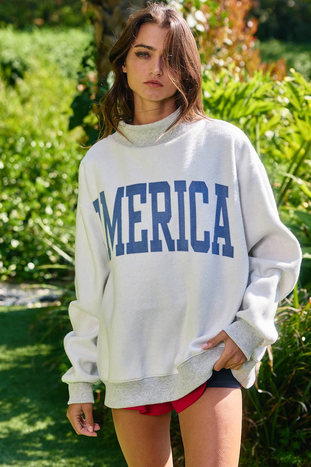 VINTAGEUSA Reversible USA/America Graphic Sweatshirt