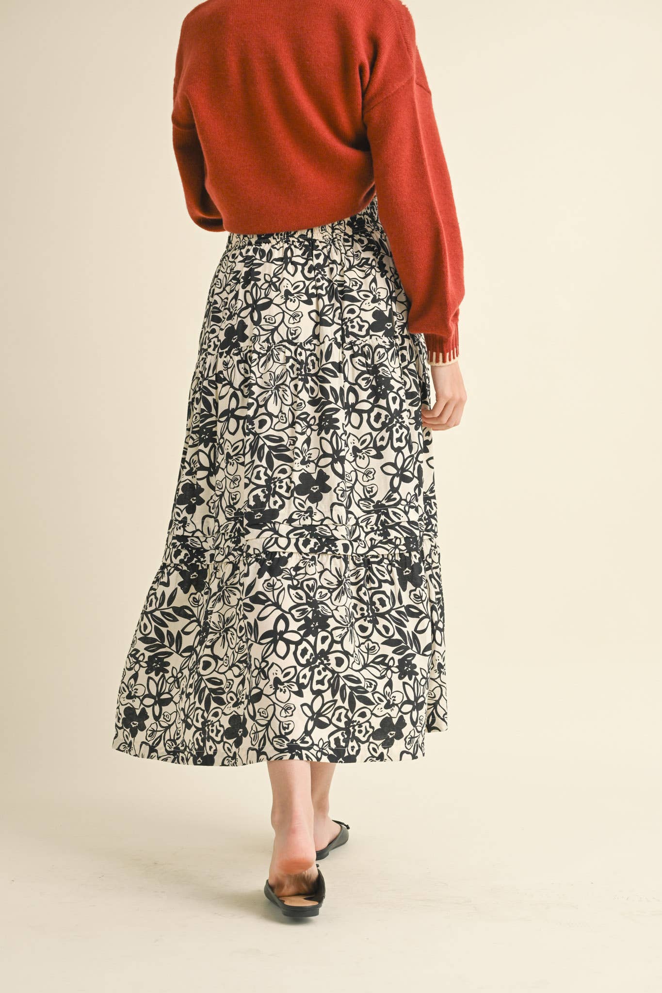 FLORAL PRINT  MIDI SKIRT
