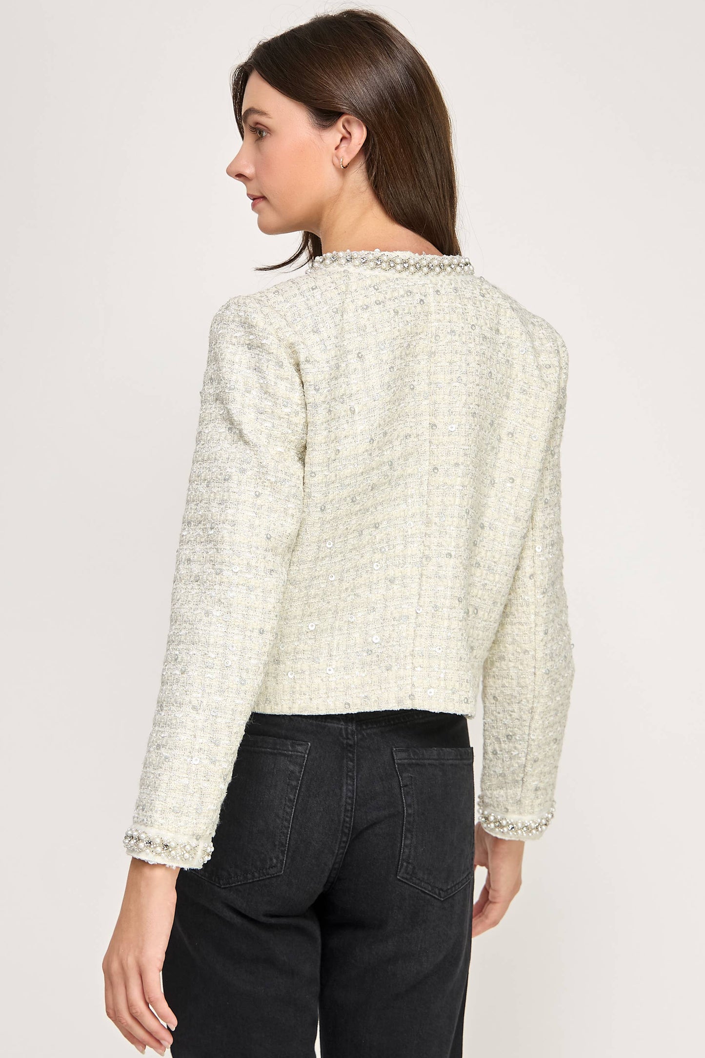 EMBELLISHED TWEED JACKET