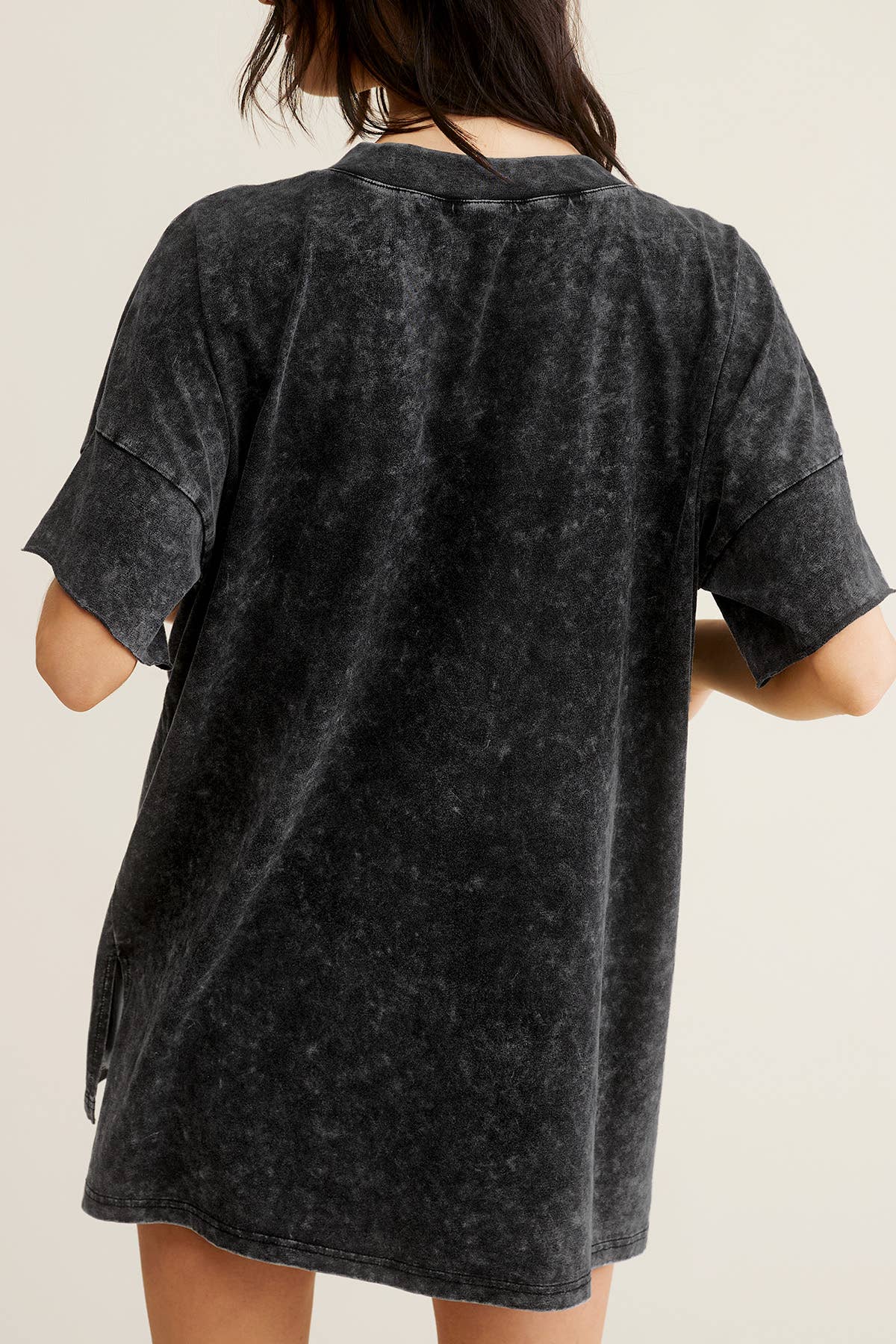 Mineral Washed  Short Sleeve Top