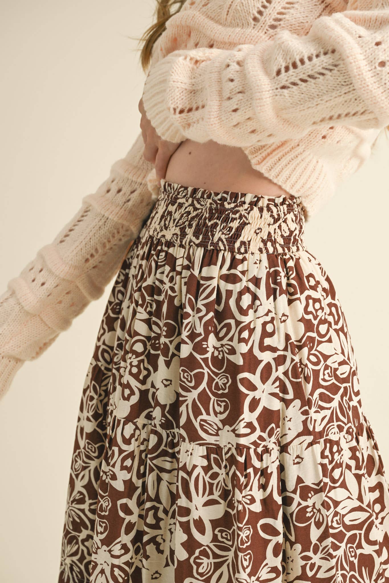 FLORAL PRINT  MIDI SKIRT