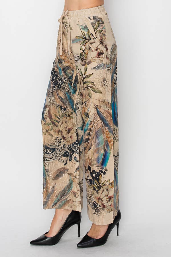 Relaxed Lace Patchwork Pants