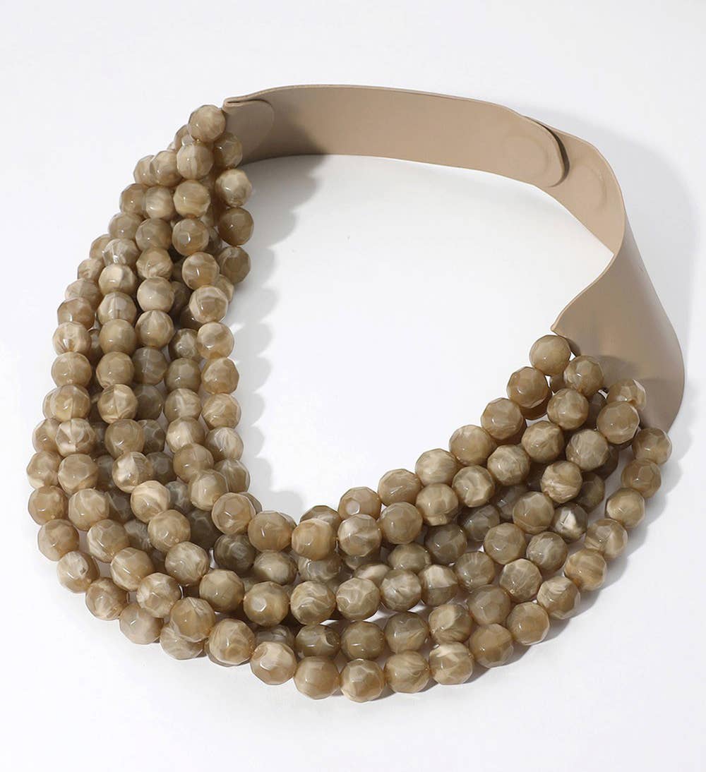 CHUNKY BEADED LAYERED NECKLACE
