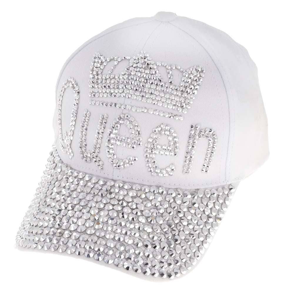 Queen Crown Rhinestone Denim Fashion Baseball Cap