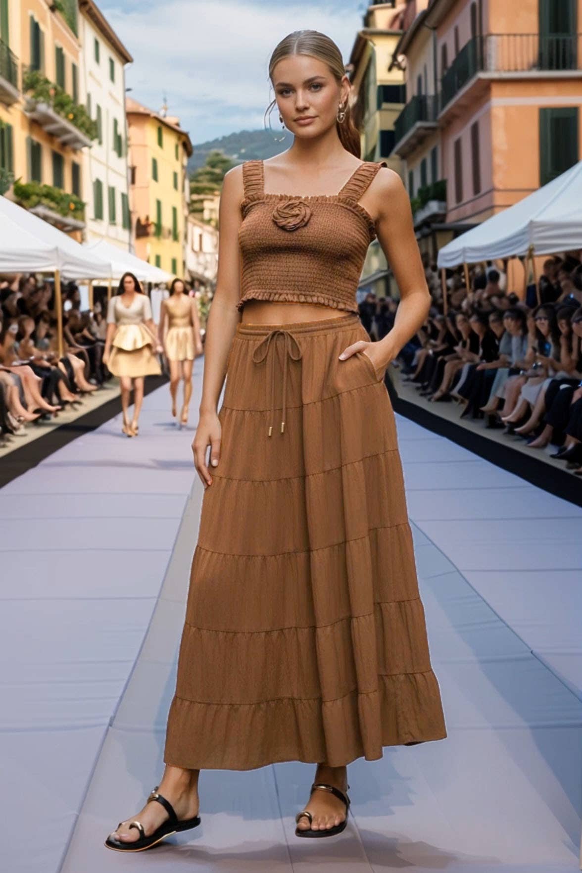 LUNA TIERED MAXI SKIRT