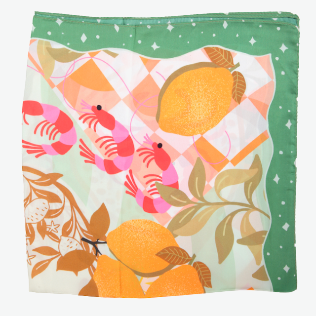 Sealife Lightweight Square Scarf