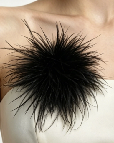 Feather Floral Brooch