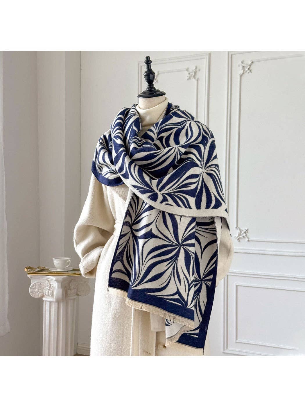 Floral Print Long Scarf & Shawl