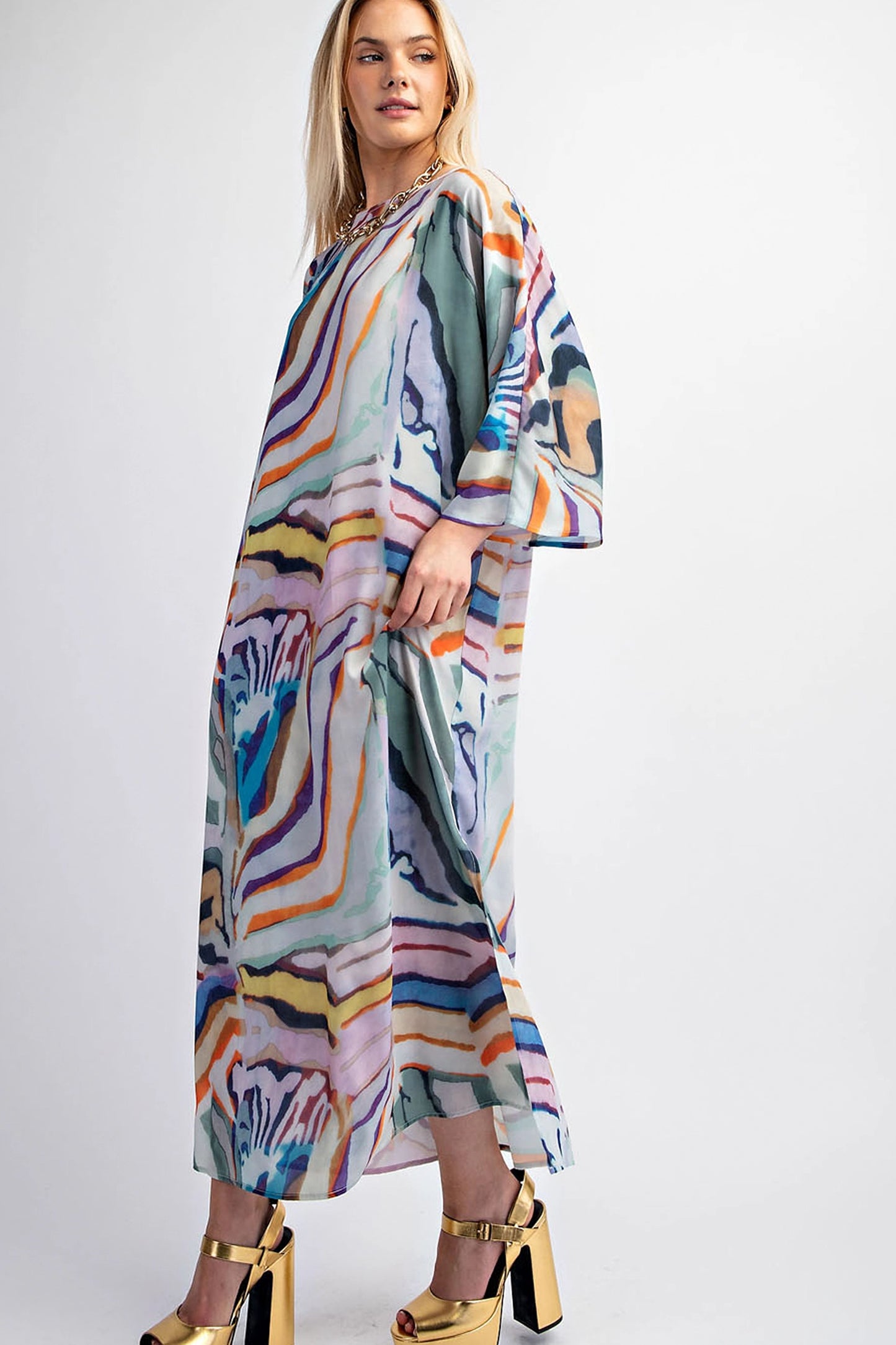 Print Pull Over Dress