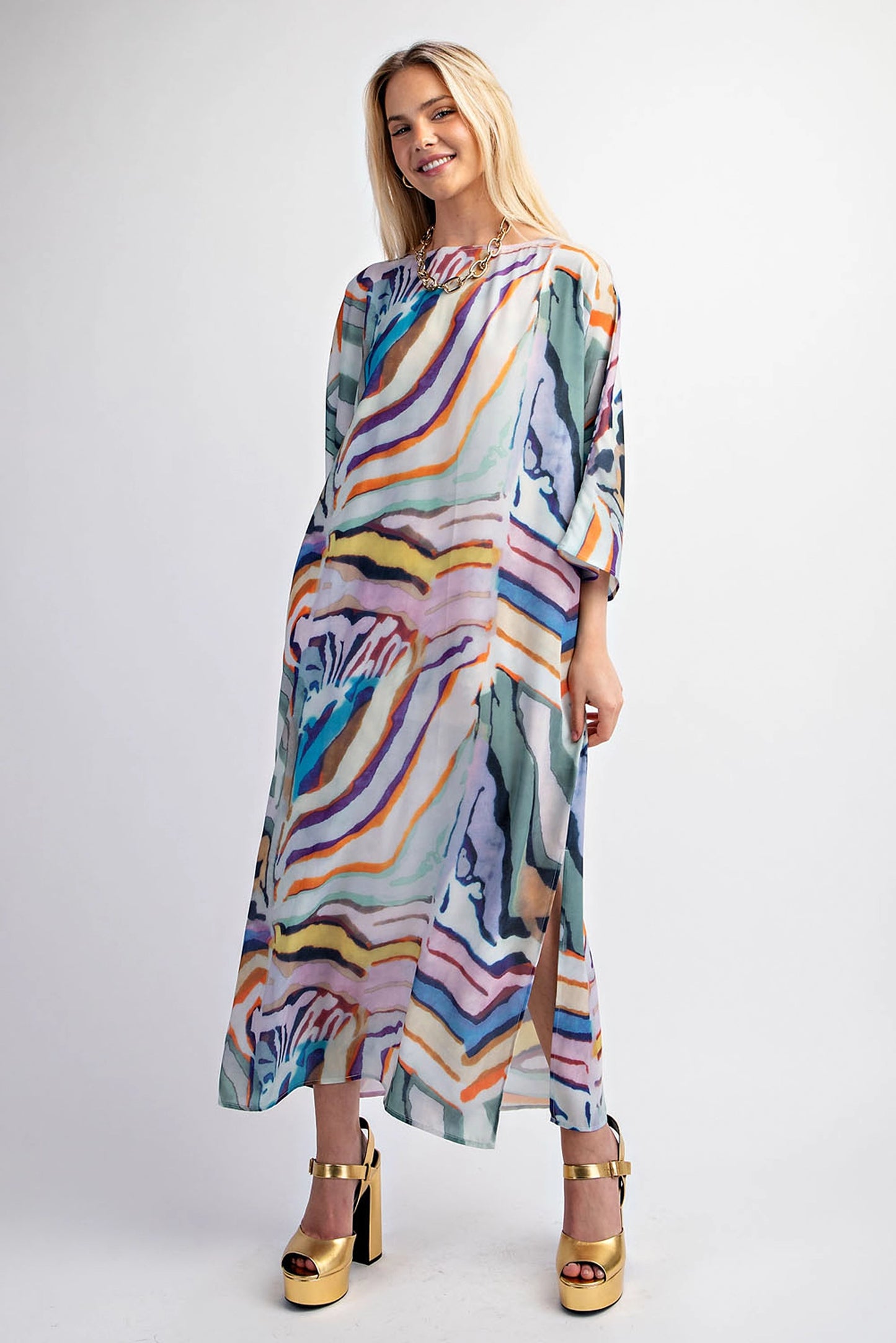 Print Pull Over Dress