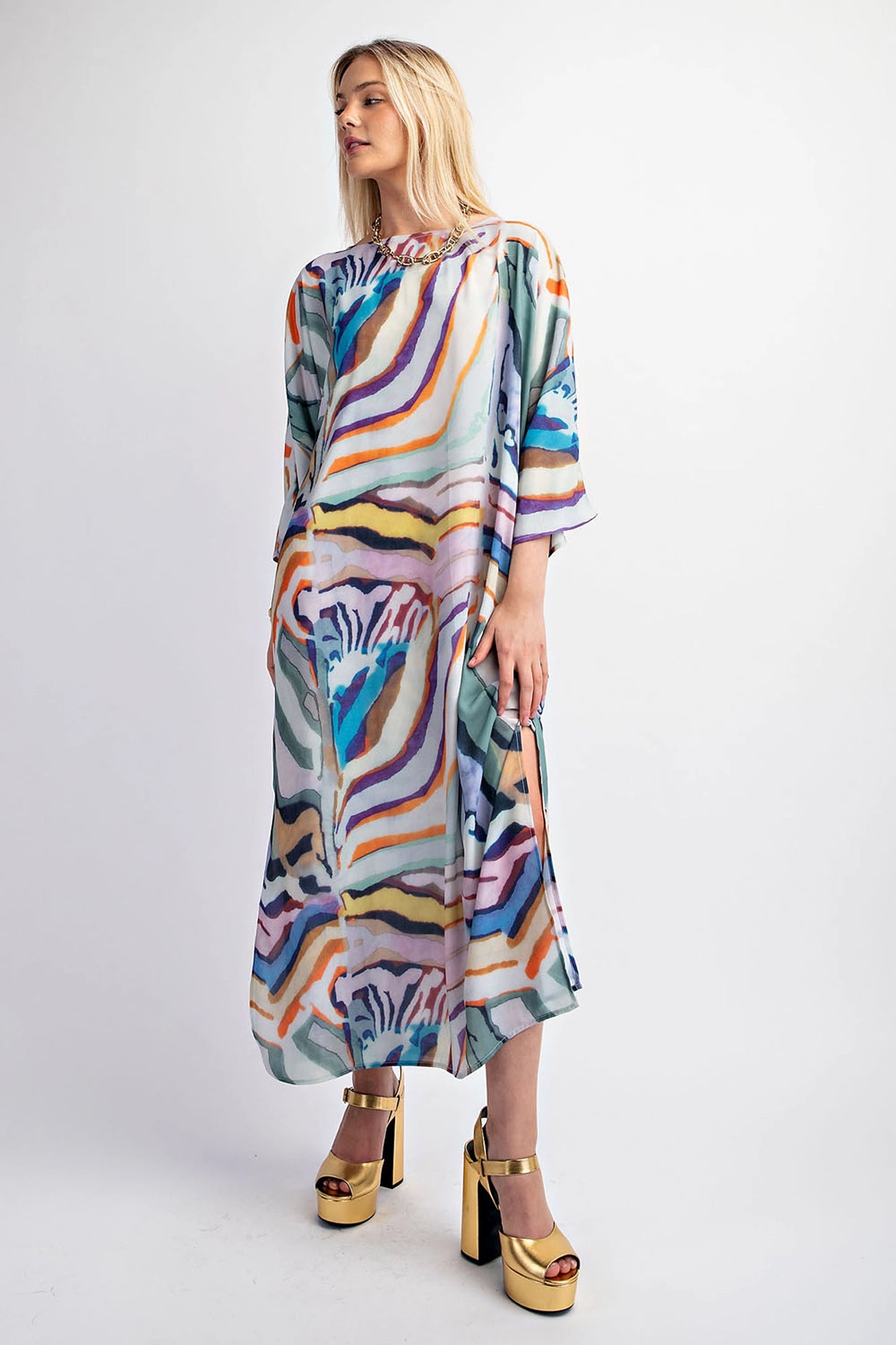 Print Pull Over Dress