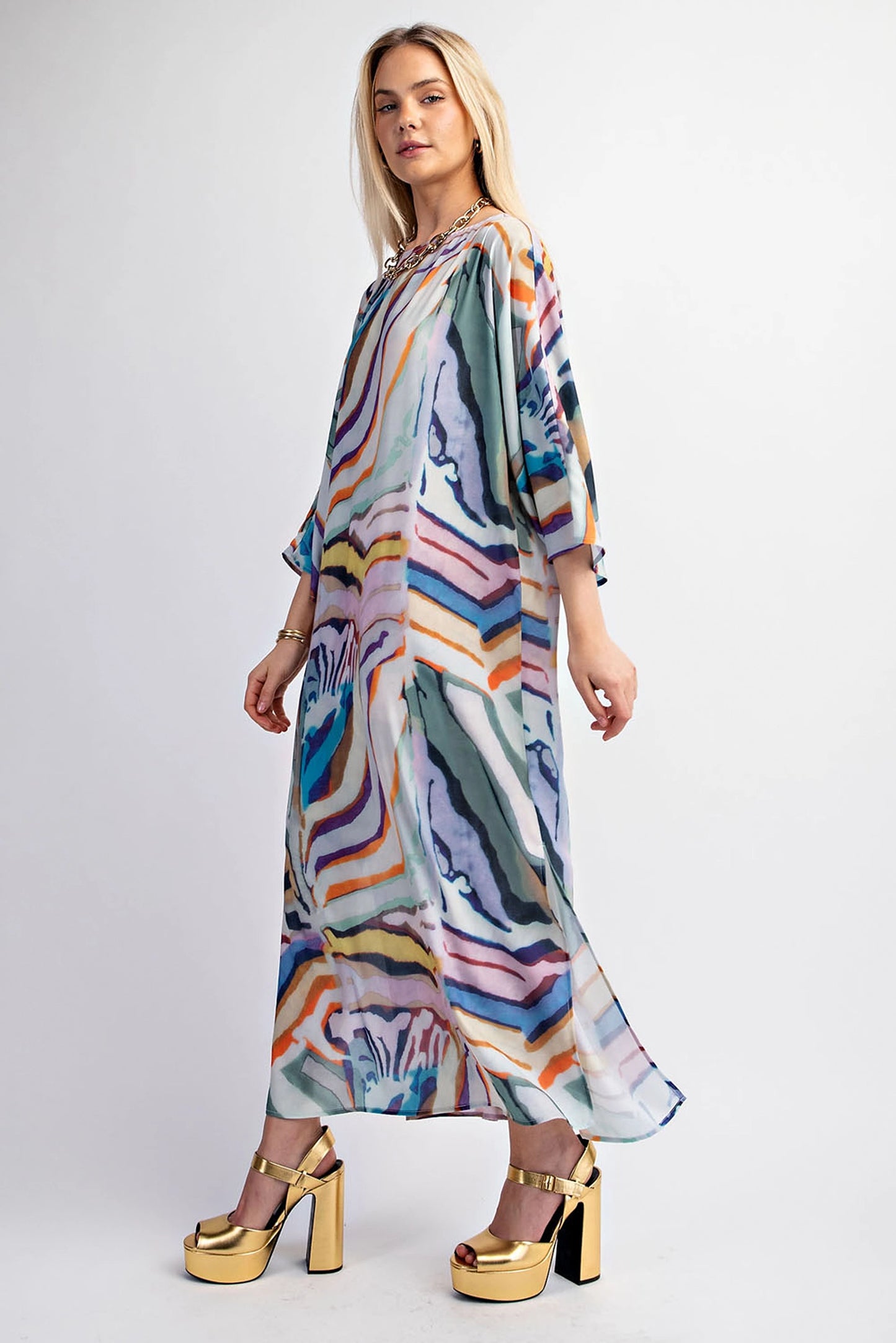 Print Pull Over Dress