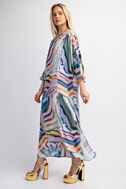 Print Pull Over Dress