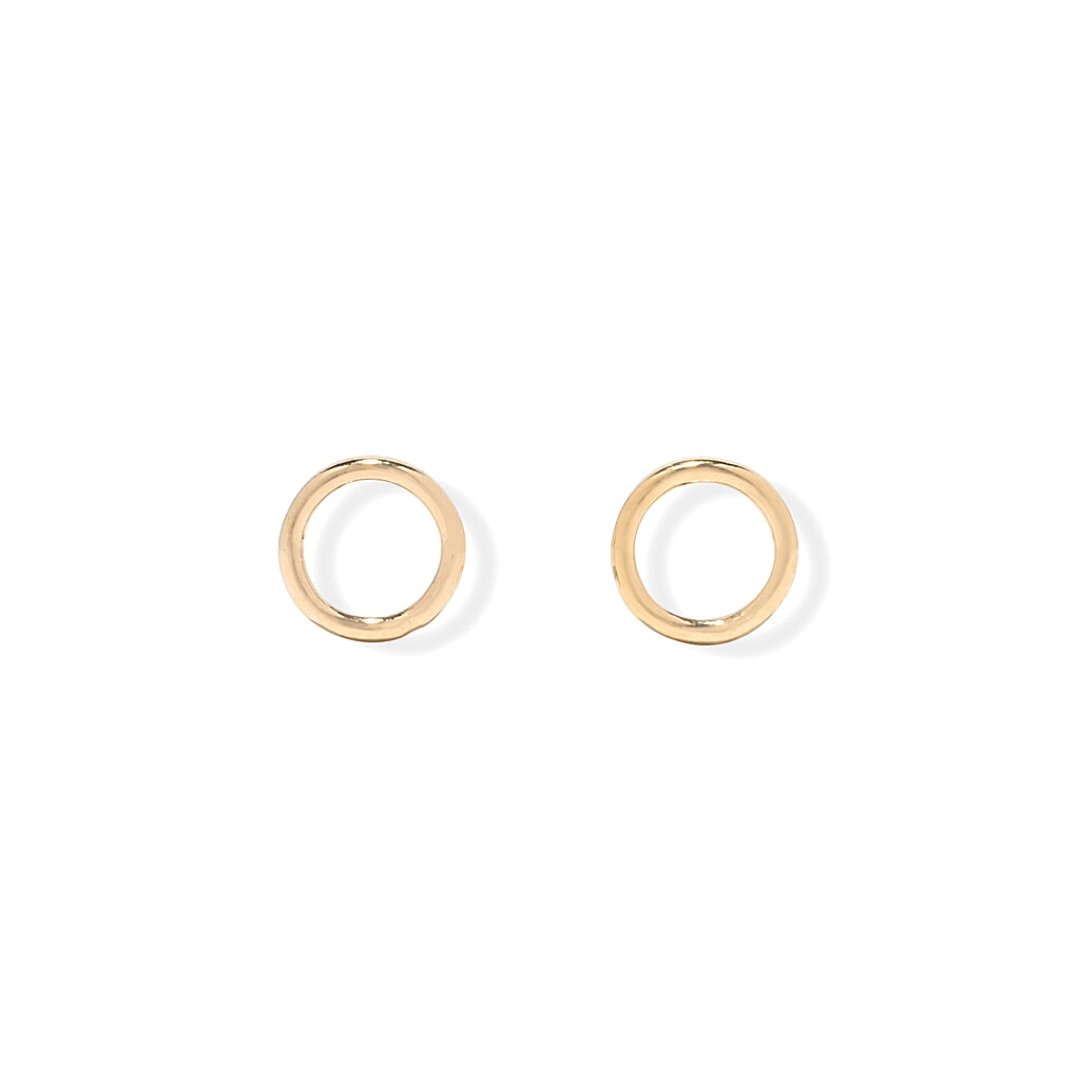 Circle Silhouette Gold Studs