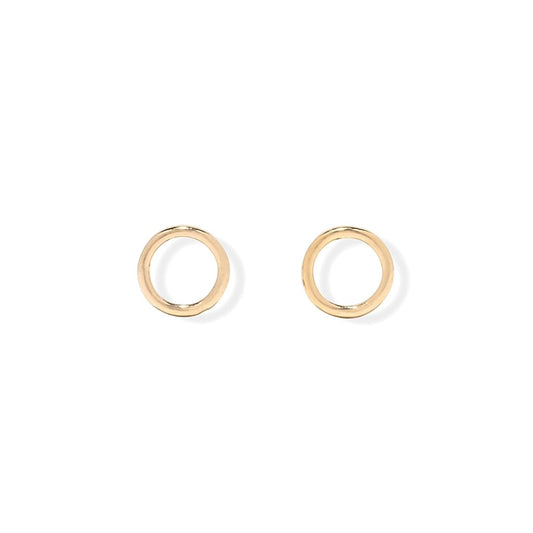 Circle Silhouette Gold Studs