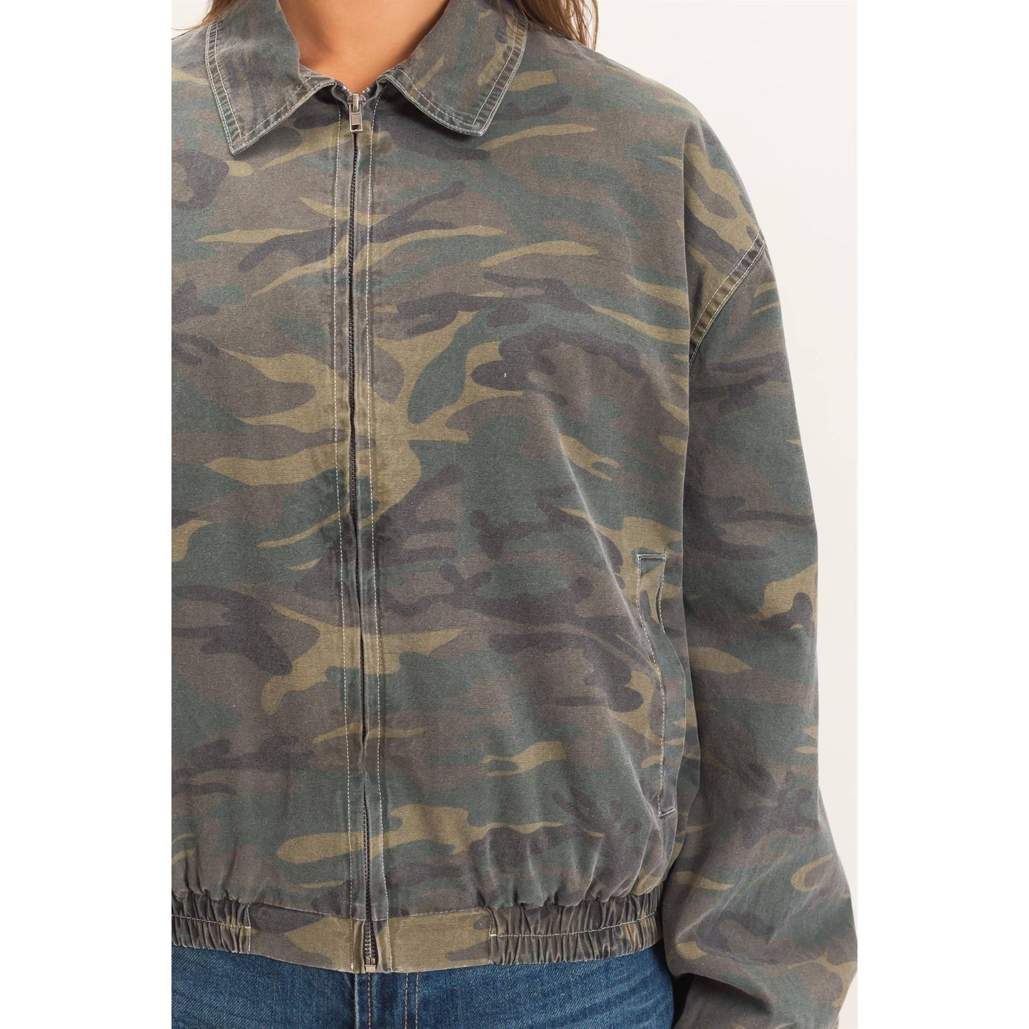 Camouflage Zip-Up Jacket