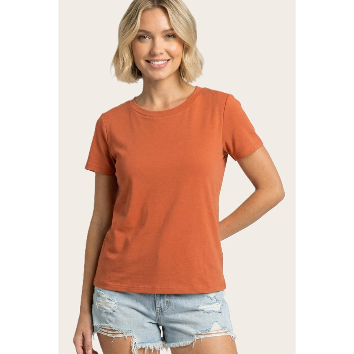BASIC SOLID SHORT SLEEVE JERSEY TOP