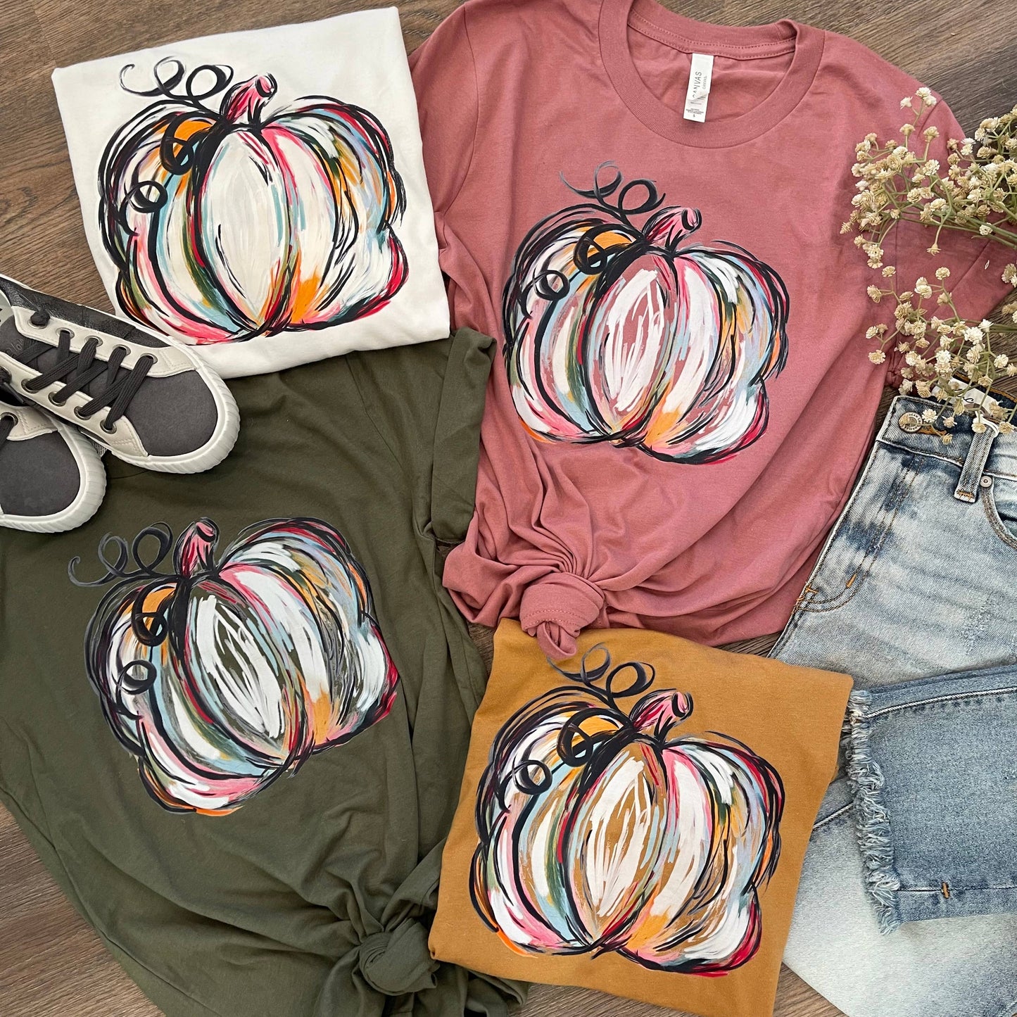 Watercolor Pumpkin Tee