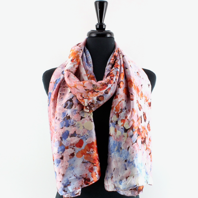 Monet's View Satin-Feel Lightweight Scarf