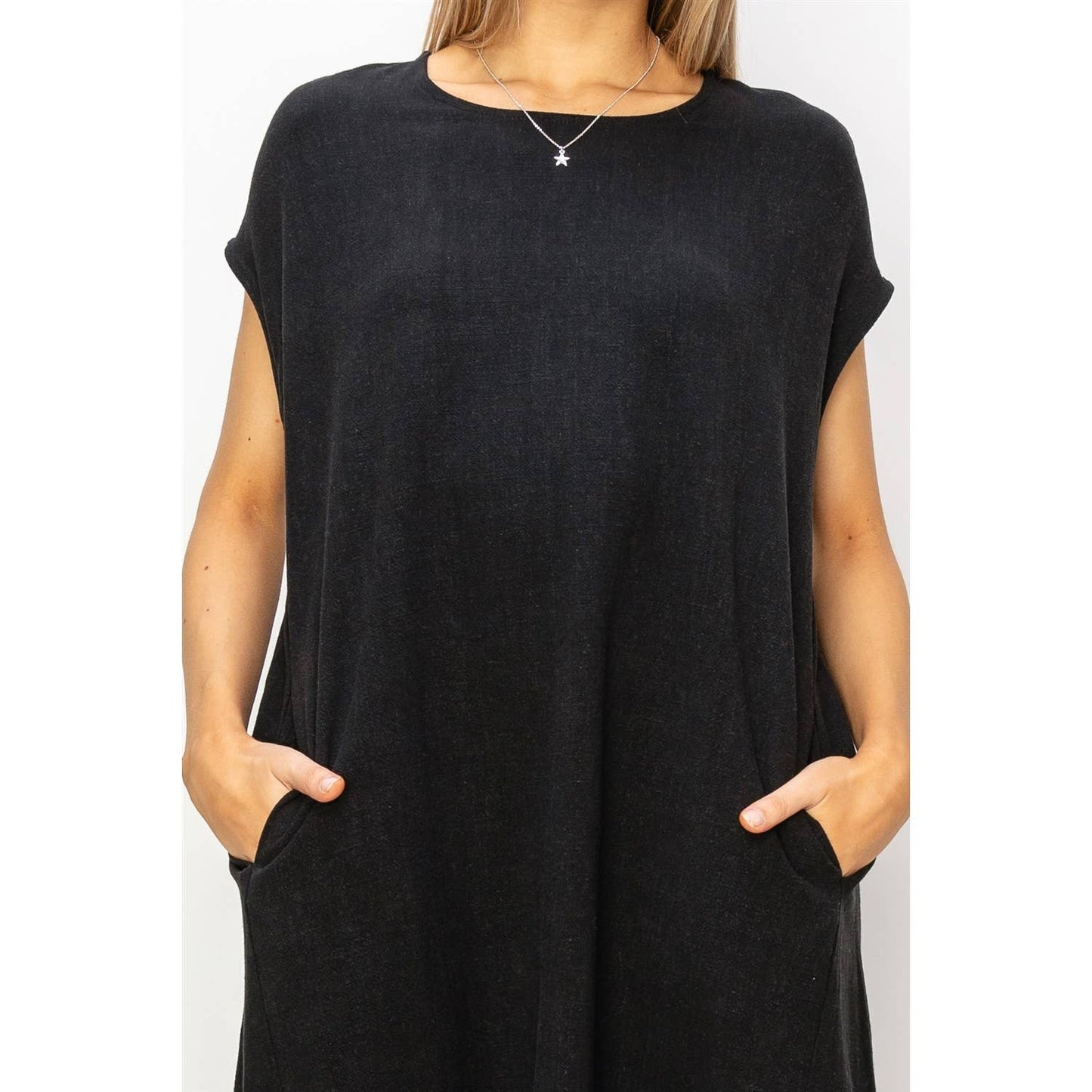 Linen Oversized Midi Dress