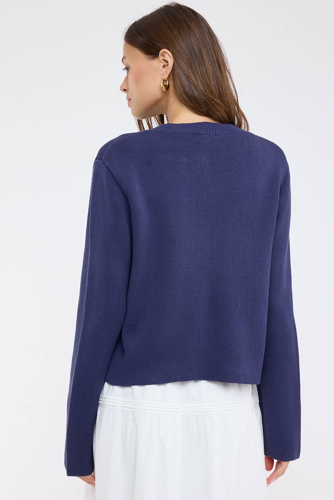 SINGLE BUTTON SWEATER CARDIGAN
