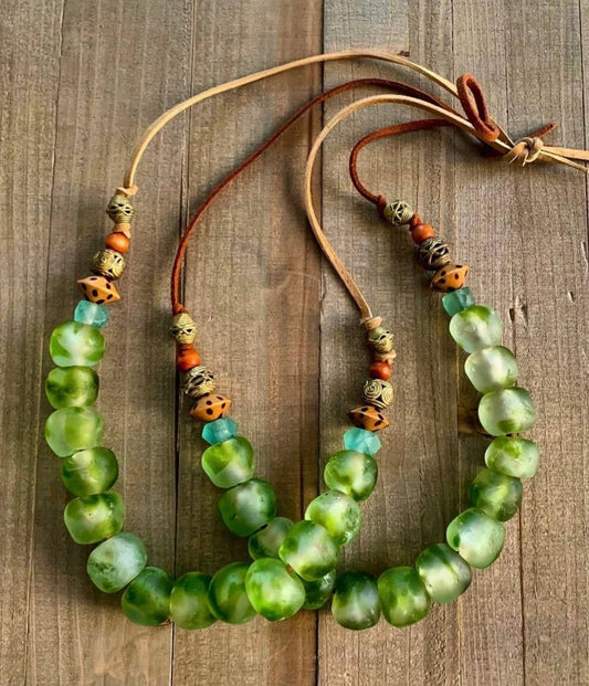 Rock and Love 
fair trade beachy boho necklace