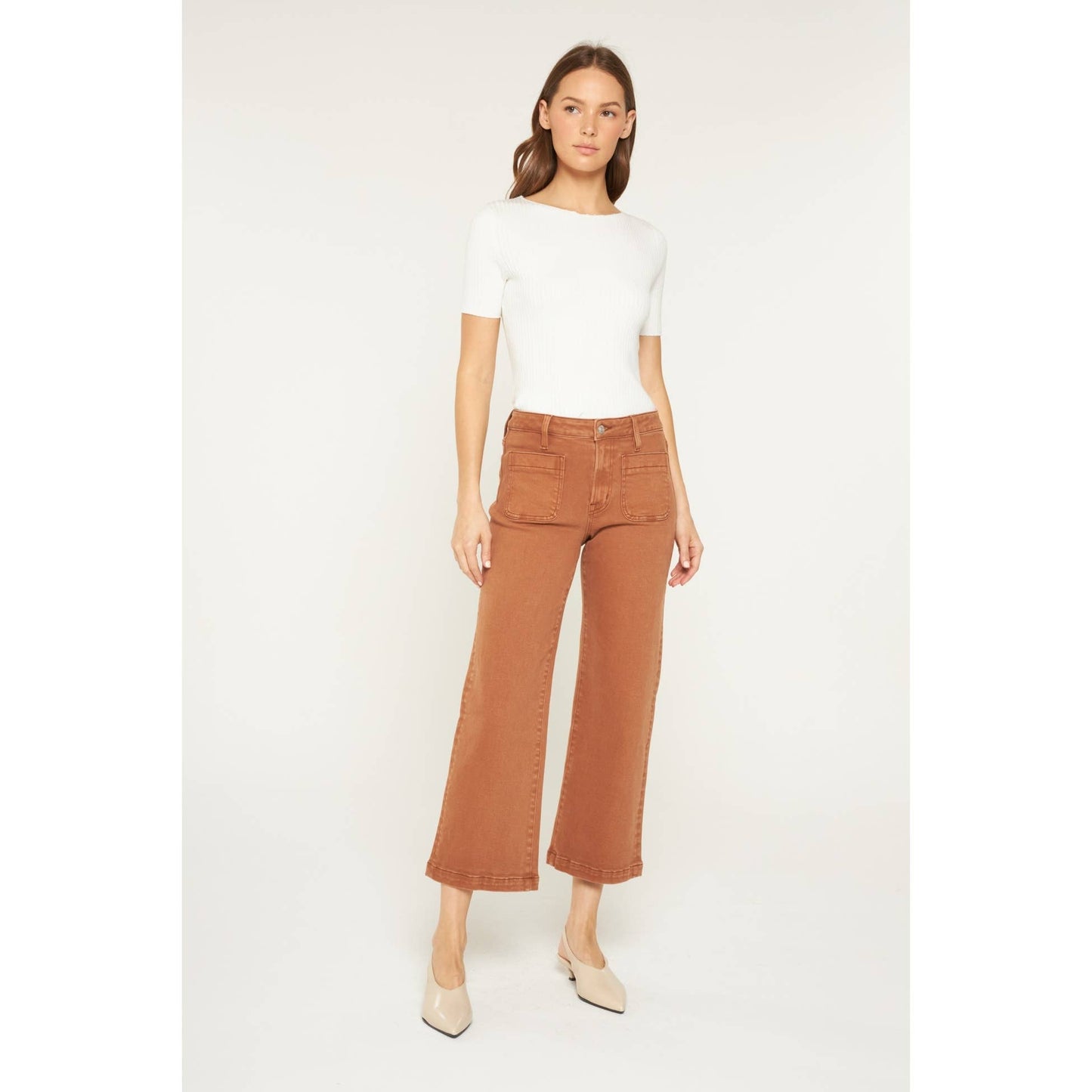 HIGH RISE CROPPED WIDE LEG